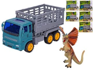 Obrázek z Auto nákladní 18,5cm s dinosaurem 7-11cm, setrvačník, 6dr, v krabičce 